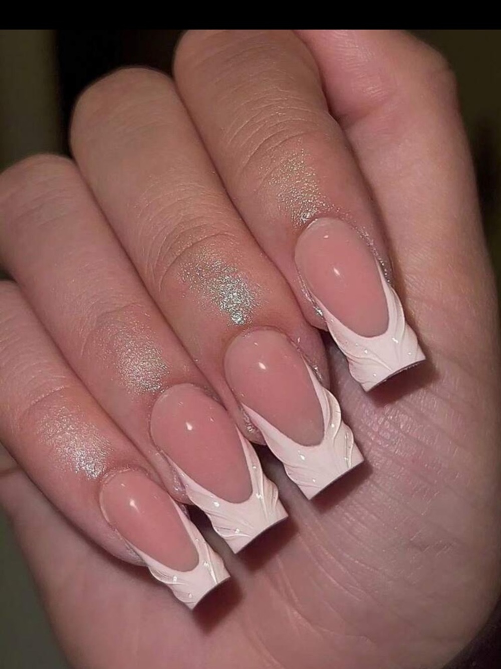 BREAK THE MOLD White French Tip Square 24 Piece Press On Nails 💅🌟